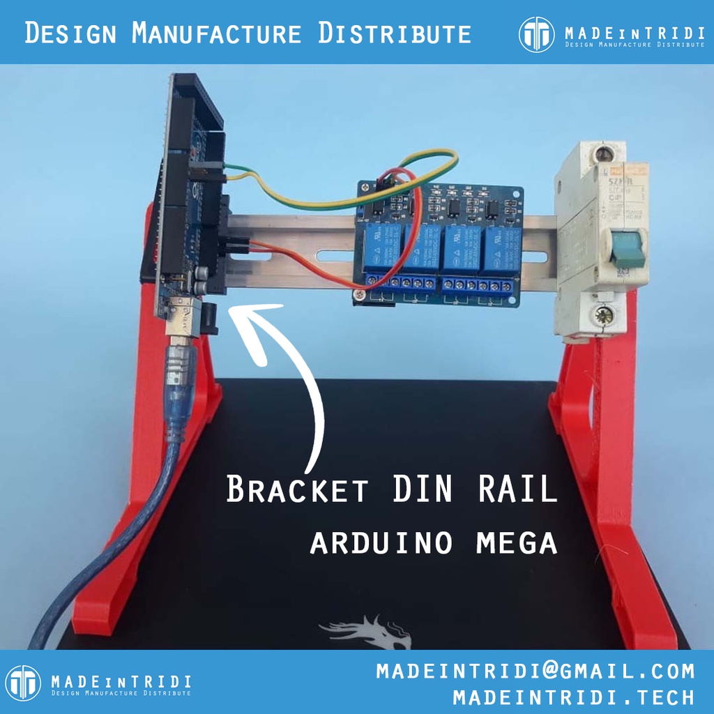 DIN Rail Mounts Arduino MEGA Mount Bracket DIN RAIL arduino mega