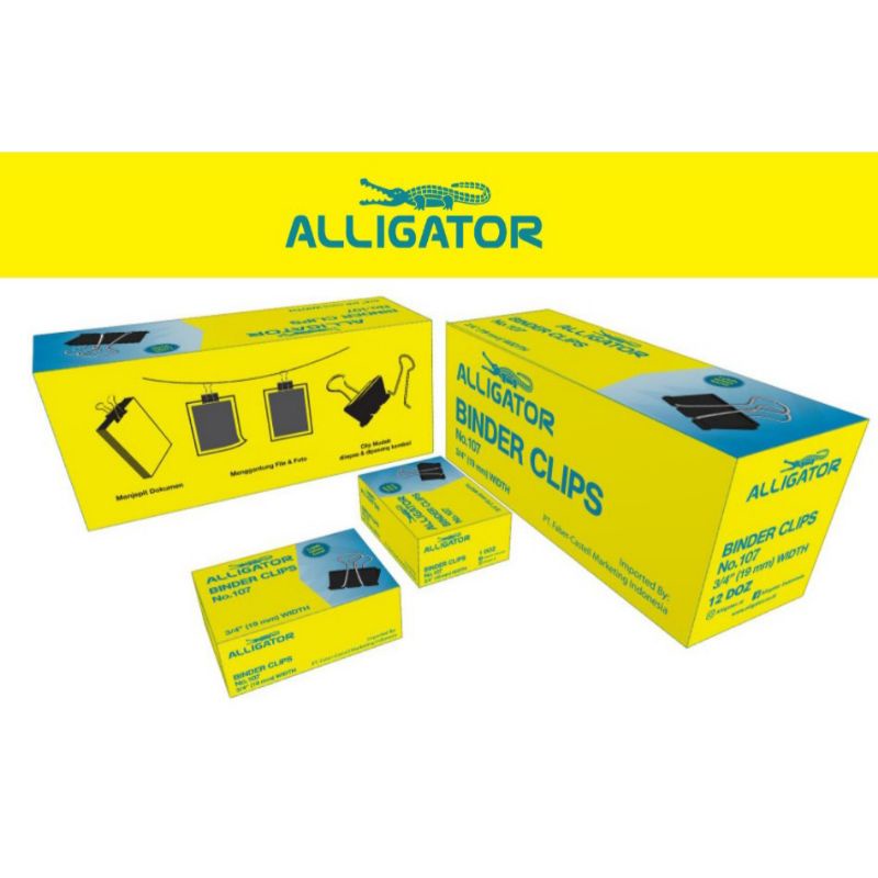 Alligator Binder Clip - Penjepit Kertas Alligator - Binder Klip - Binder Clips