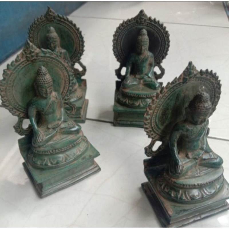 Patung Budha Buda Hitam Perunggu Antik Langka