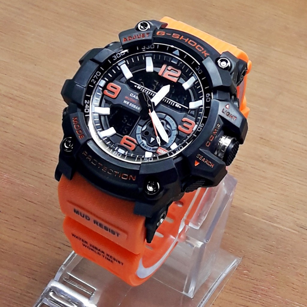 JAM TANGAN PRIA CASIO G SHOCK SPEEDO MOTO-GP BLACK ORANGE SUPER PREMIUM
