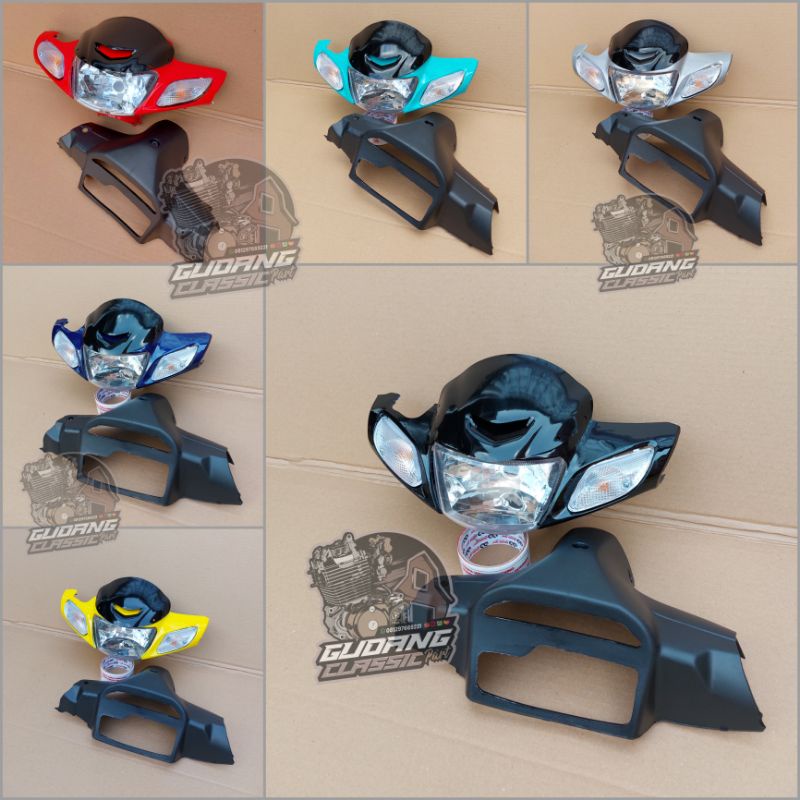 Batok depan fizr totok depan yamaha fizr all warna set reflektor lampu depan dan sein visor set bato