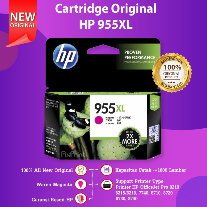 Cartridge Tinta HP 955XL 955 XL Printer 8710 8720 8730 8740 8745 8732M