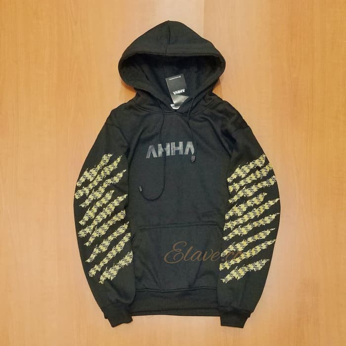 keren JAKET HOODIE AHHA BATIK HITAM PREMIUM LIKE ORIGINAL - - berkualitas