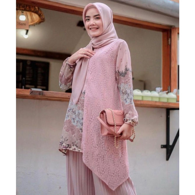SALE Jenna tunik blush pink by geulis
