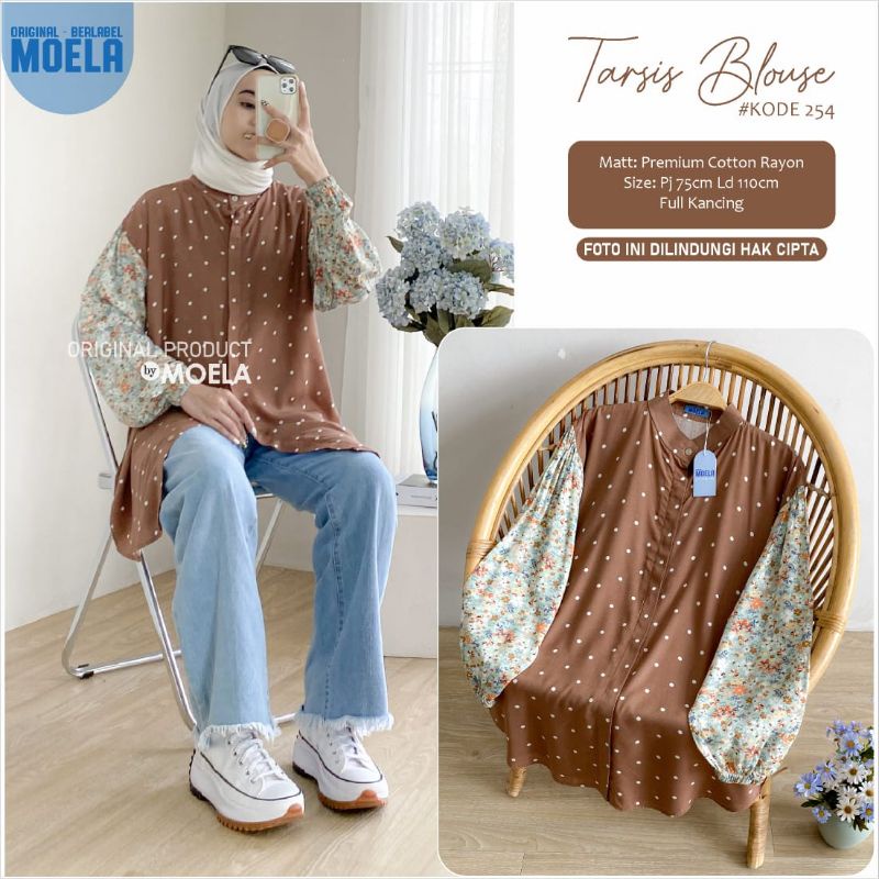 TARSIS BLOUSE LD 110cm // ATASAN WANITA ORIGINAL BERLABEL // BY MOELA-254