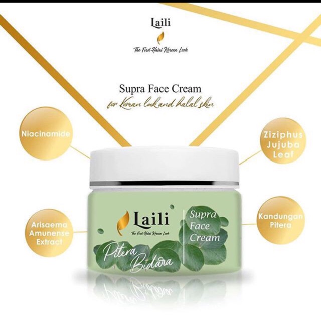 Supra Face Cream Bidara Series Laili Beauty Skincare Halal Korean Look ( Glowing ) BPOM