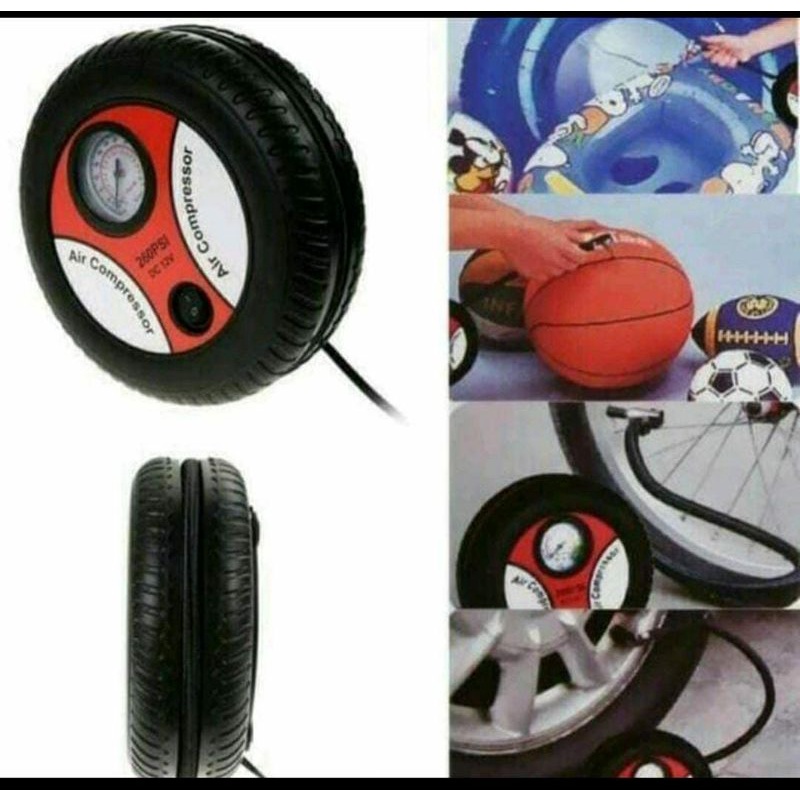 Alat Mesin Kompresor Pompa Ban Mobil Mini Compressor Angin Listrik Portable Kompressor Electric