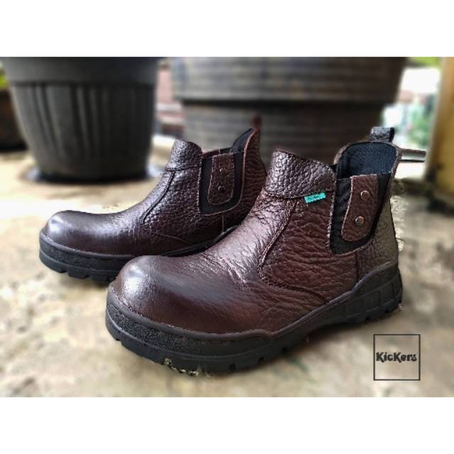 Sepatu aboots Safety Kulit Kickers Solobong