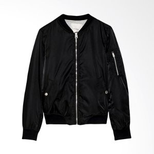 Stok Ready Pull and Bear Bomber Jacket   Black terakhir