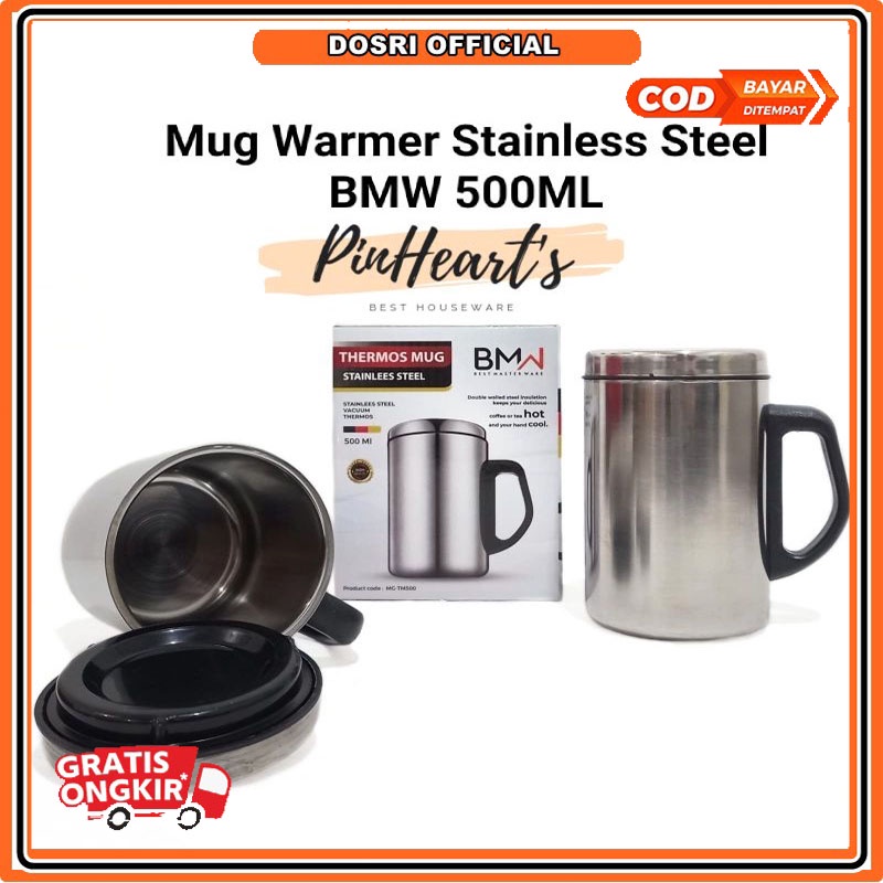 THERMOS MUG WARMER STAINLESS STEEL BMW 500ML | THERMOS PANAS