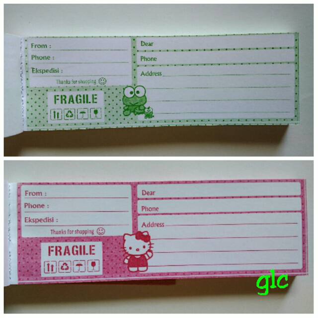 

Label alamat paket olshop