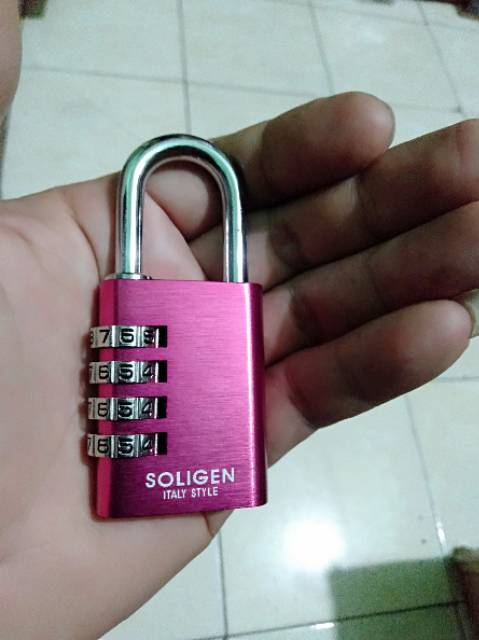 Gembok nomor 4 digit soligen 40mm