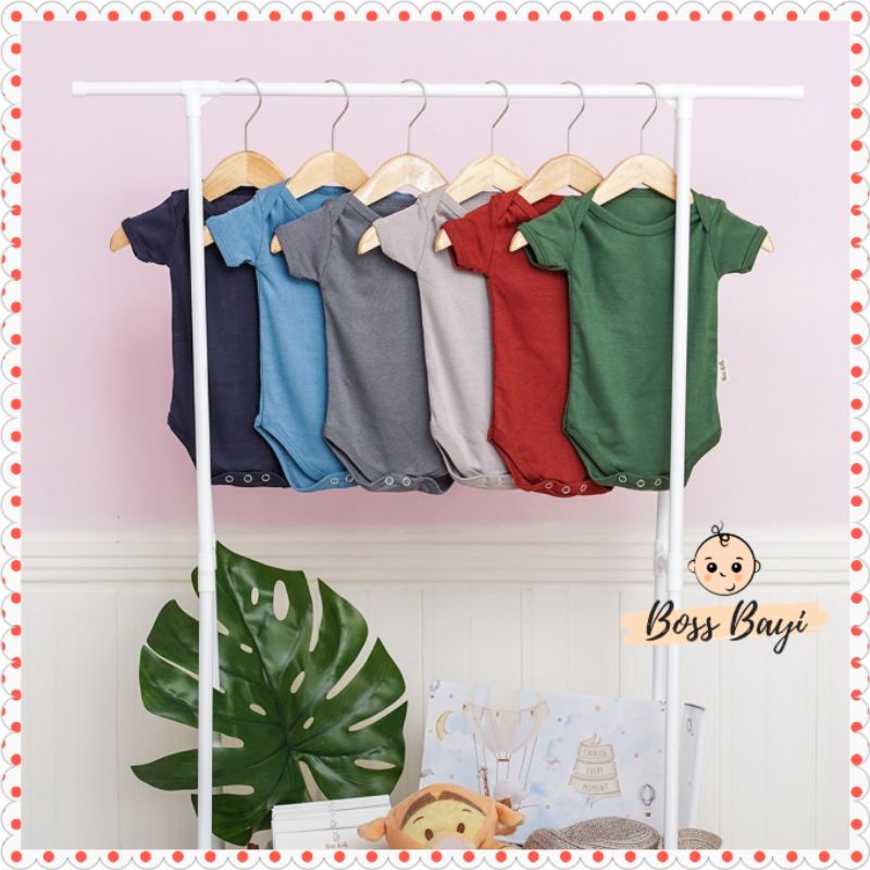 NICE KIDS - Basic Bodysuit / Jumper Pendek Bayi Warna Polos