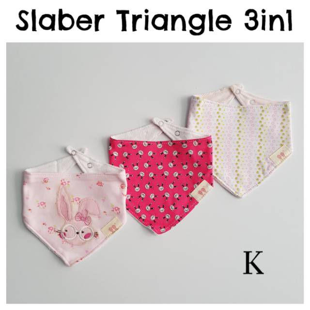 Slaber Bayi Triangle 3in1 - Girl