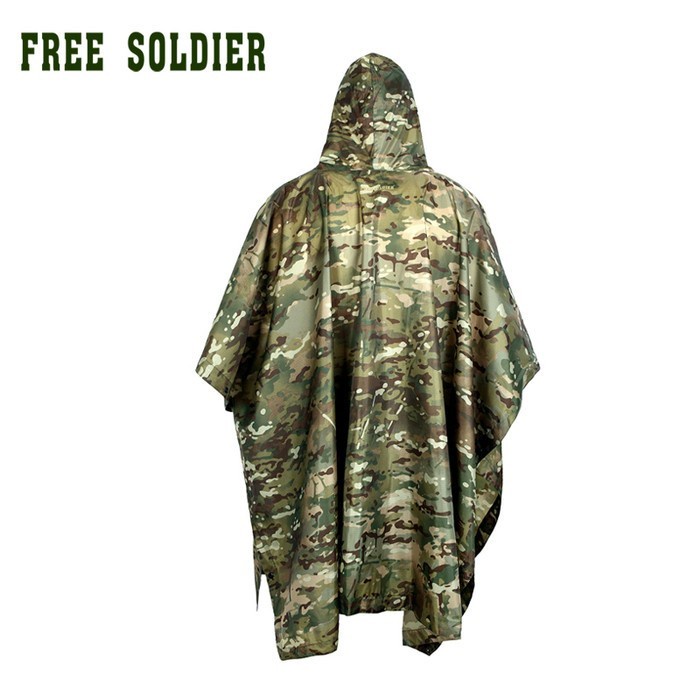 Jas Hujan Ponco Poncho Motif Tentara Camouflage Camo Motor Hiking