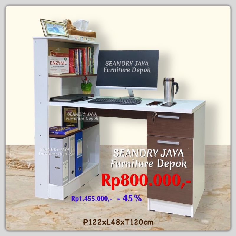 

MEJA BELAJAR SERBA GUNA/KERJA/KANTOR/TULIS/COMPUTER/KURSI PUTAR/MURAH/SEANDRY JAYA FURNITURE DEPOK