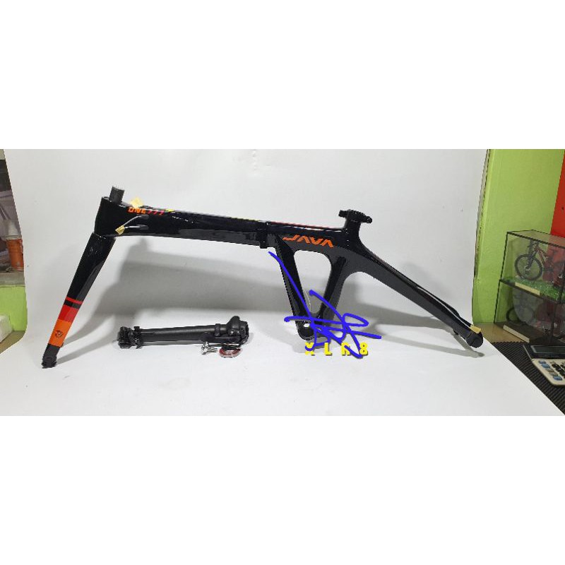 Frame Fork Carbon JAVA one777 Seli Folding Lipat