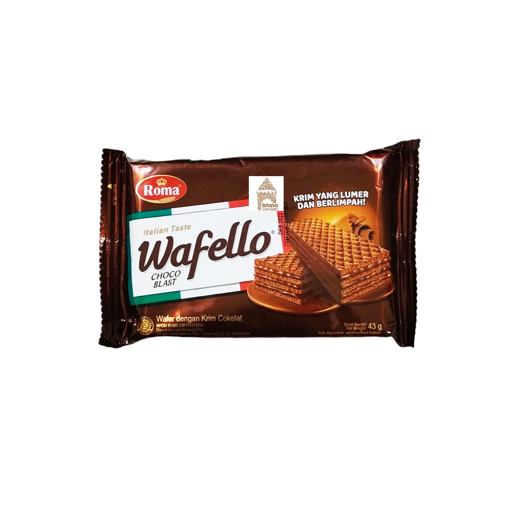 Roma Wafello Vanilla / Butter Caramel / Choco Blast Wafer 43 Gram