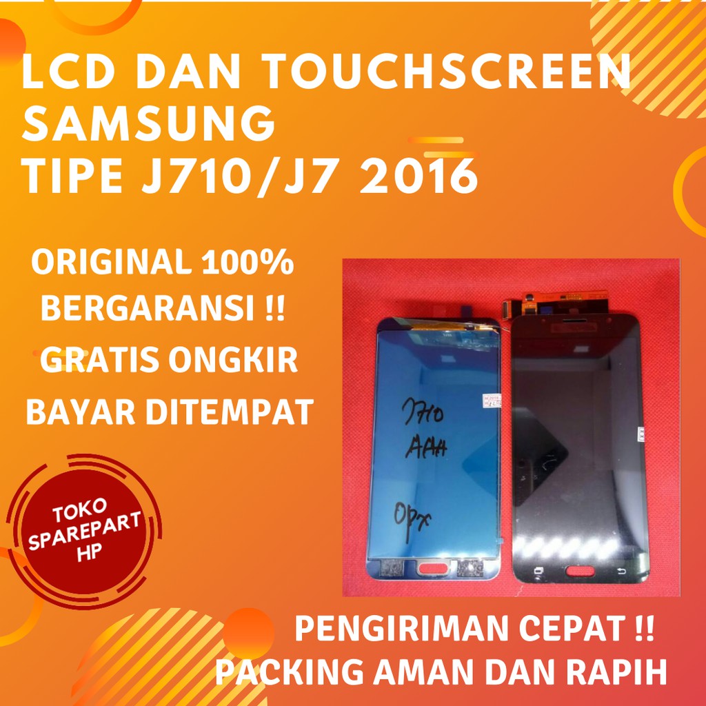 Lcd Ori Samsung Galaxy J7 2016/J710 Fullset Layar Lcd dan Touchscreen Samsung J710/J7 2016 Original
