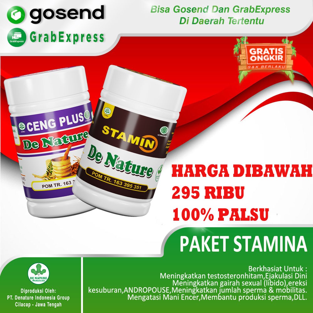 CENG PLUS DAN STAMIN OBAT PENAMBAH STAMINA SUPLEMEN PRIA OBAT KUAT TAHAN LAMA HERBAL DE NATURE AMAN