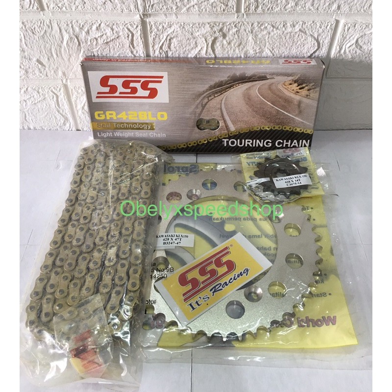 Gearset SSS 428 Rantai SSS GR428LO O-Ring KLX 150