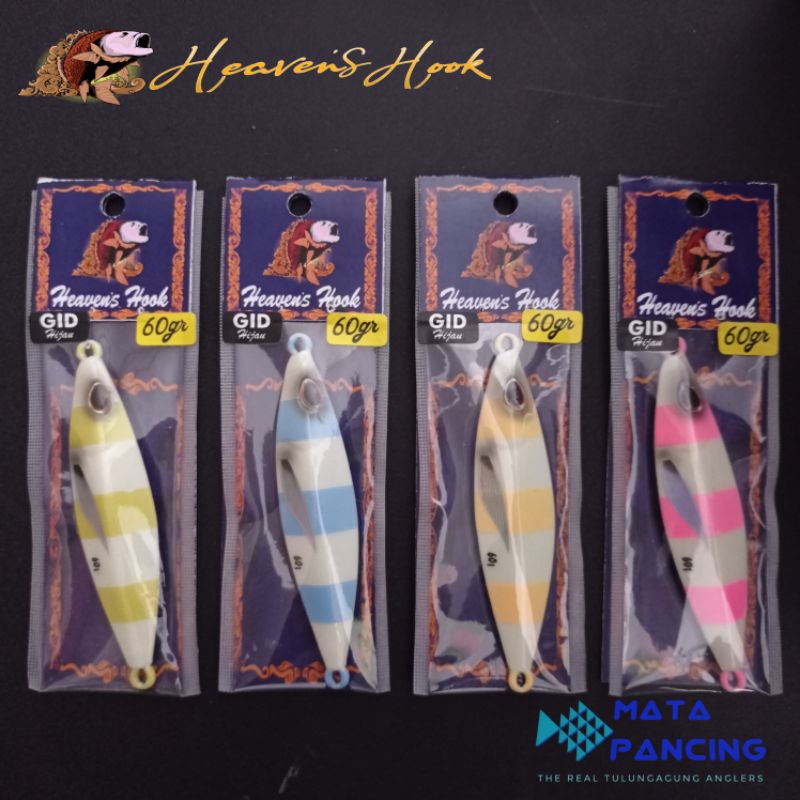 Micro Jig Metal Jig heavens hook 60gr glow in the dark heaven hook umpan metal jig