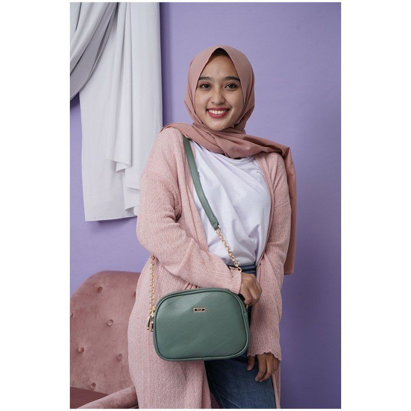 Enji Minyoung Sage Green Slingbag