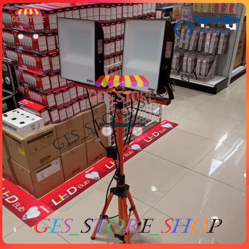 Krisbow Lampu Kerja Lampu Proyek LED 2X100 Watt 2 Meter Lampu sorot