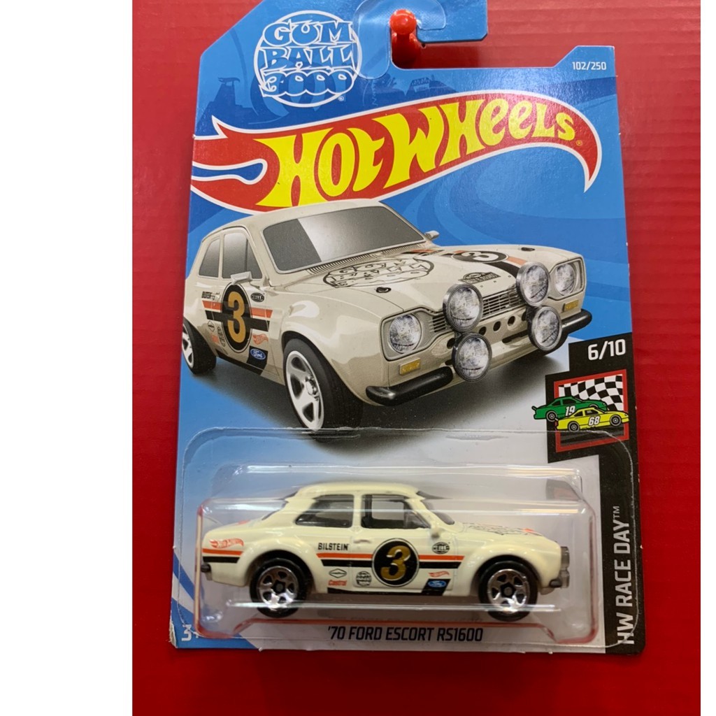 HOT WHEELS HOTWHEELS FORD ESCORT RS 1600 PUTIH GUMBALL 3000  MOBILAN MURAH LANGKA DIECAST ORIGINAL