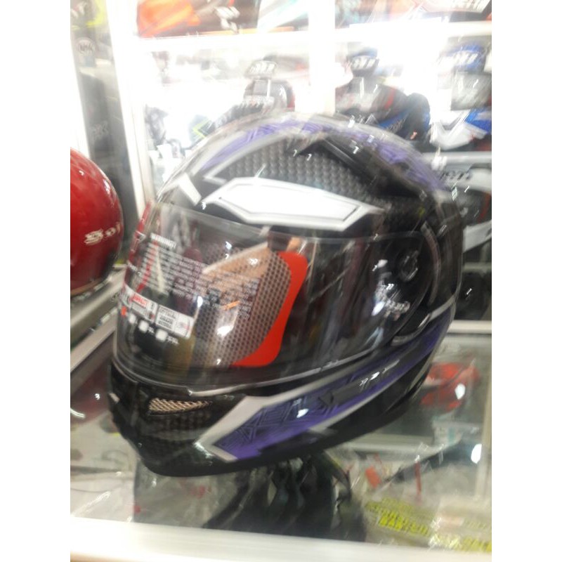 Helm Full Face KYT K2 RIDER BLACK PANTHER #2 BLACK/ PURPLE