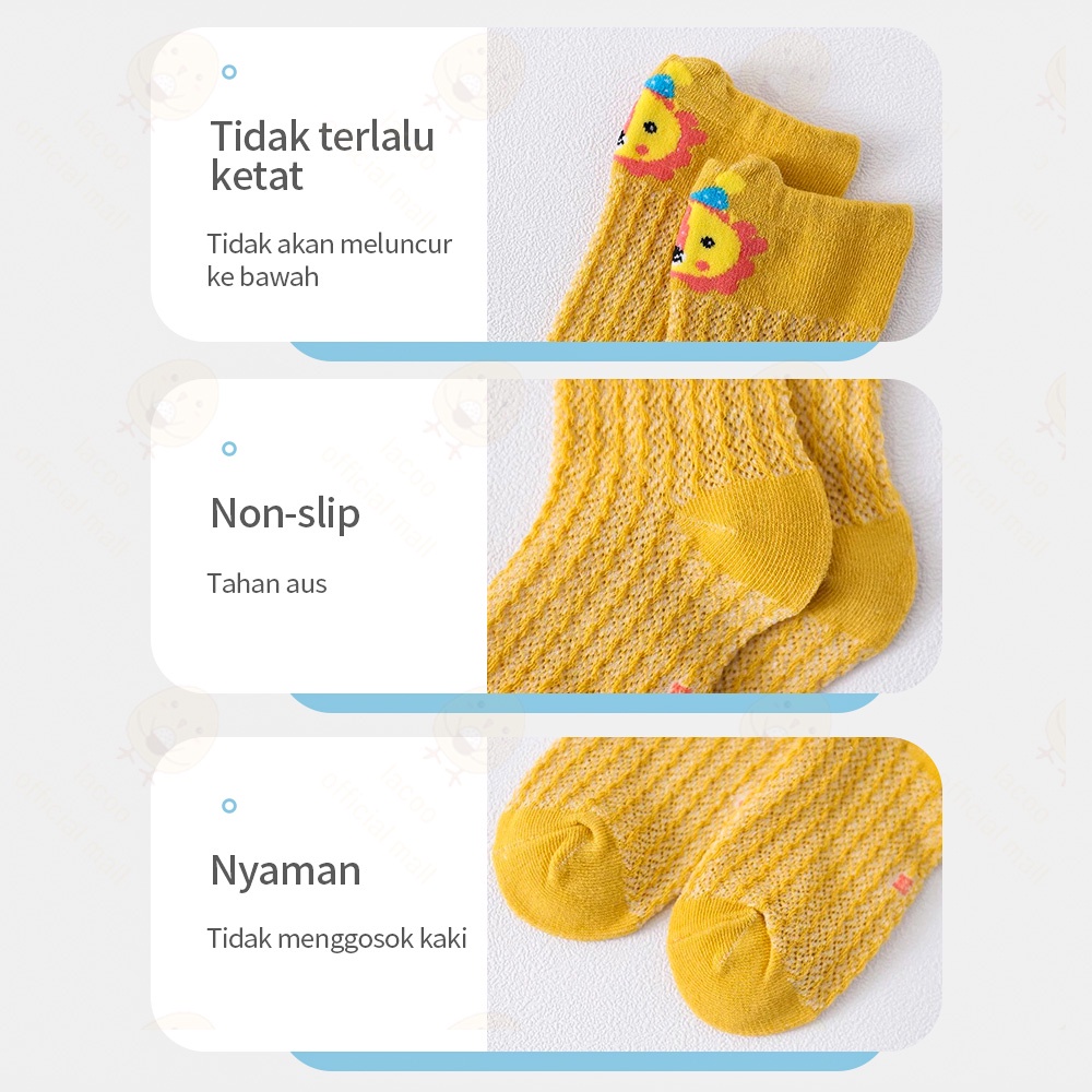 Lacoo Kaos kaki bayi anak panjang Kaus kaki bayi motif hewan lucu Baby socks