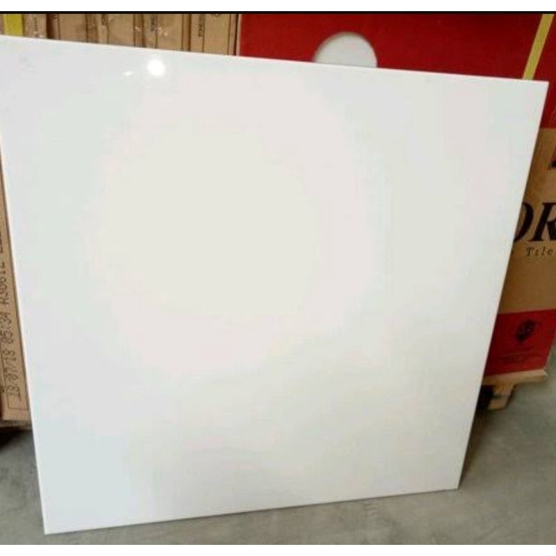 keramik 60x60 putih polos glossy mengkilap mustika 1dus isi 1,44meter (4pc)
