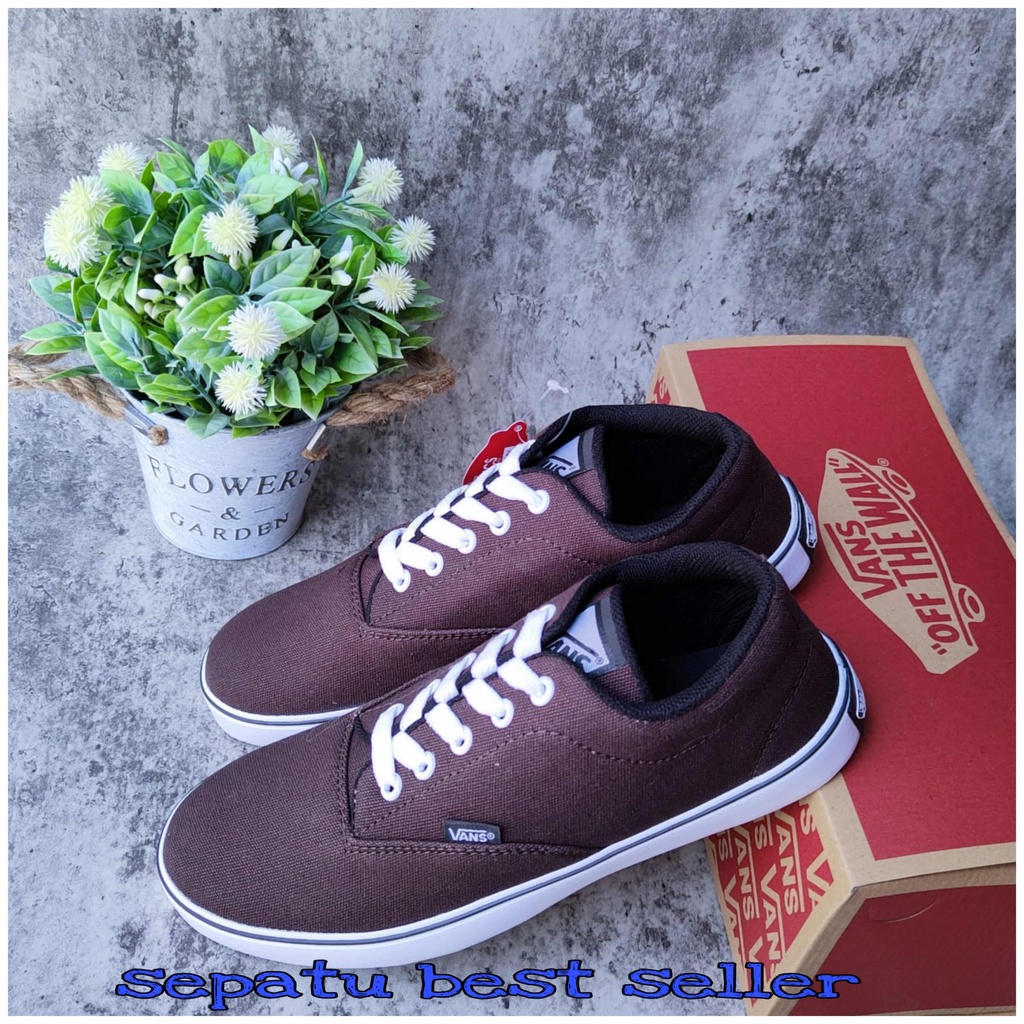 Bisa COD Sepatu Sekolah Vans Era Authentic California Warna Coklat Pria Wanita Terlaris