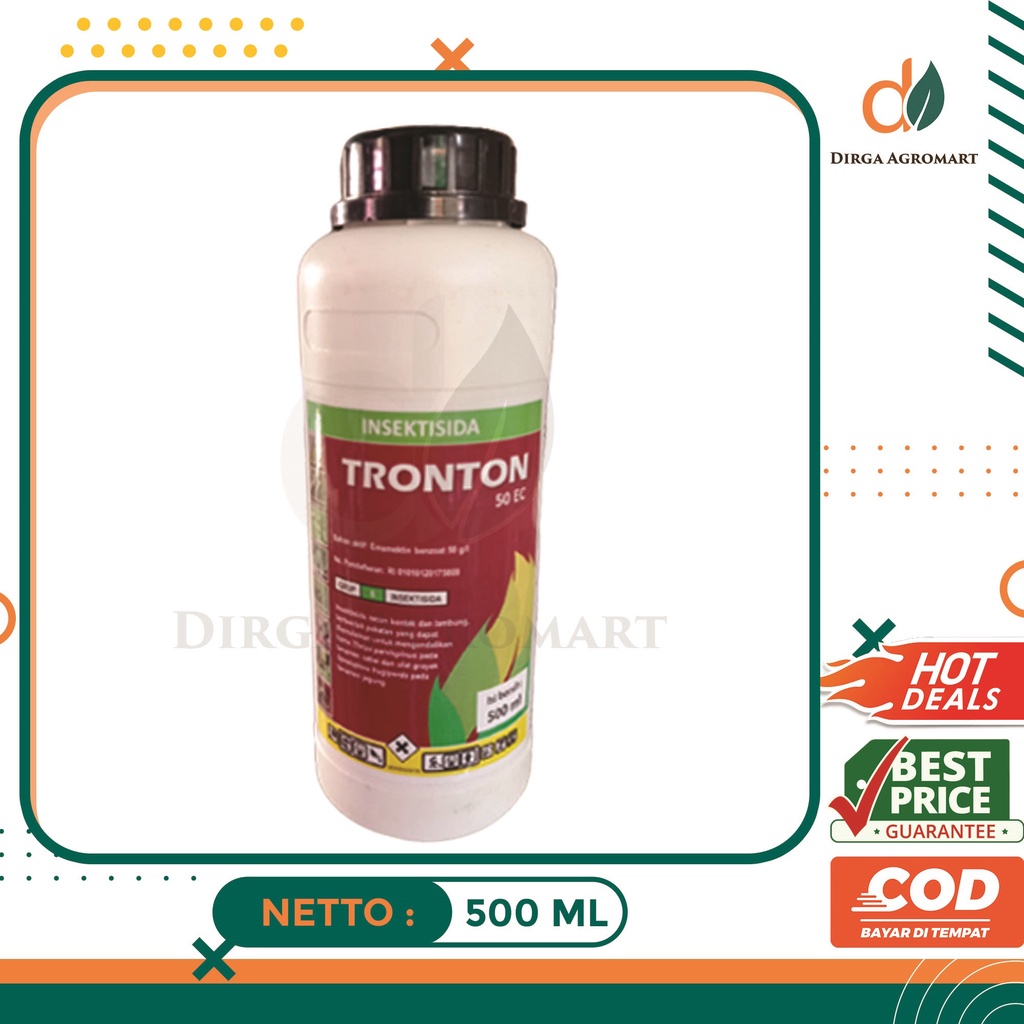 TRONTON 50 EC 500 ML | PENGENDALI HAMA ULAT GRAYAK | PENGGEREK PERUSAK BATANG SUNDEP | INSEKTISIDA S