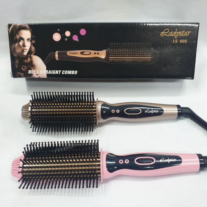 CATOKAN CURLY KERITING LURUS DAN BRUSH LS605 ALAT CATOK 2IN1 REBONDING MURAH CATOK SISIR TERLARIS