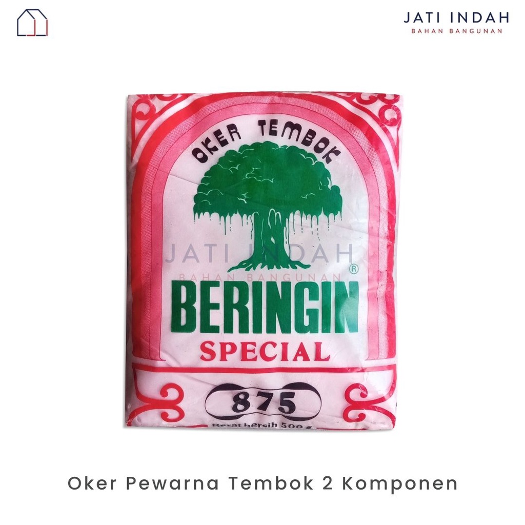 Oker Tembok BERINGIN 500 gr / Semen Warna / Cat Tembok Bubuk 2 Komp.