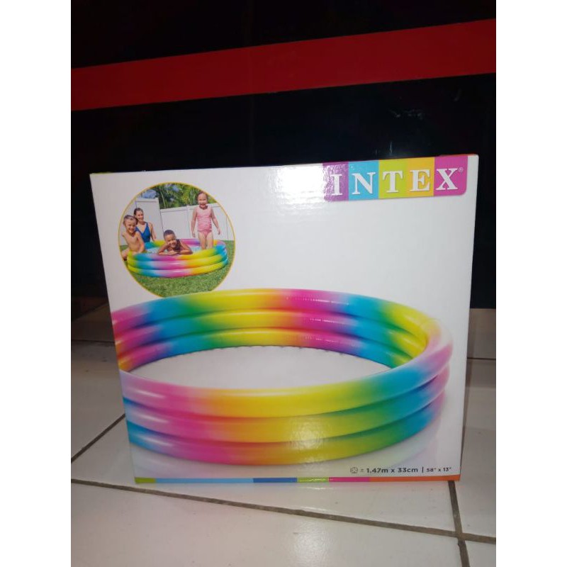 Kolam renang intex rainbow 1.47cm x 33cm
