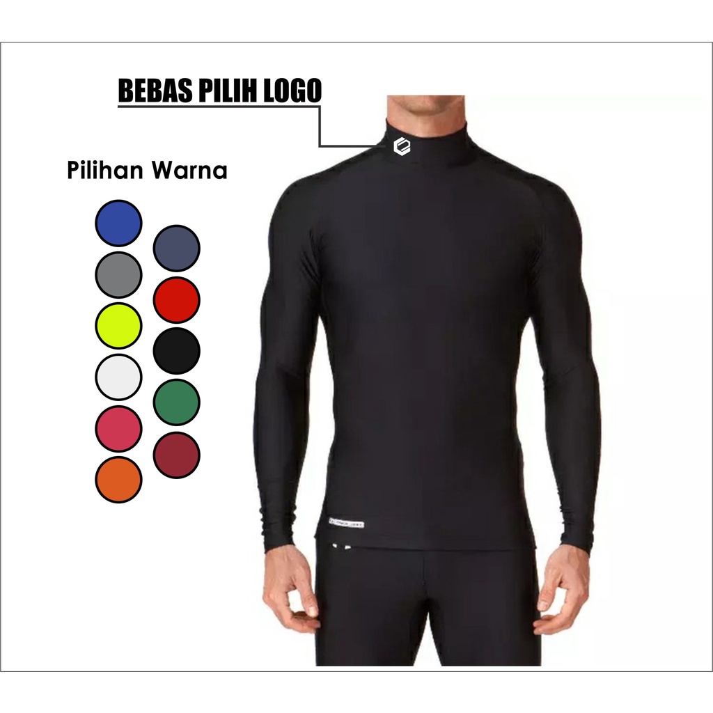 BASELAYER LENGAN PANJANG JARI LONGSLEEVE THUMBHOLE FUTSAL SEPAKBOLA VOLI OLAHRAGA RENANG PRIA WANITA