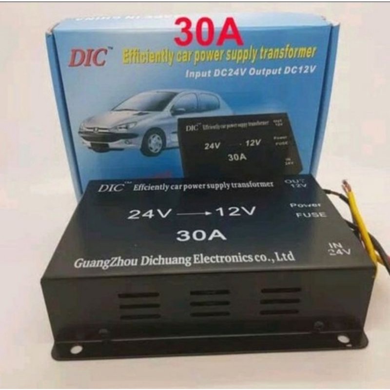 step down converter DC 24V ke 12V 30A merek DIC