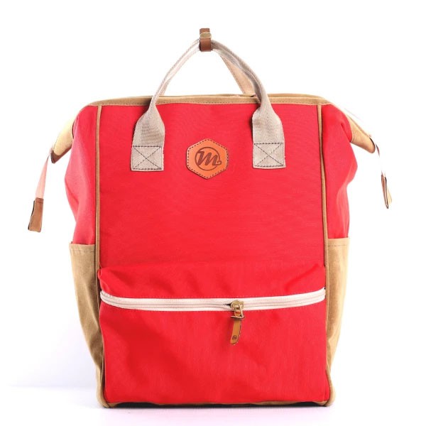 Backpack Laptop 14 Inch Tas Sekolah Tas Kuliah, Tas Ransel Mokamula Travola Red