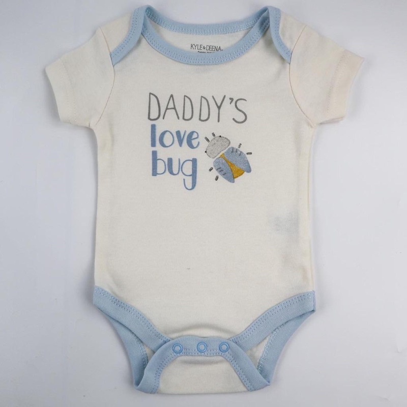 BABY K2- BABY BODYSUIT  ISI 5 PCS  MOTIF DADDY'S LOVE BUG KODE 00033