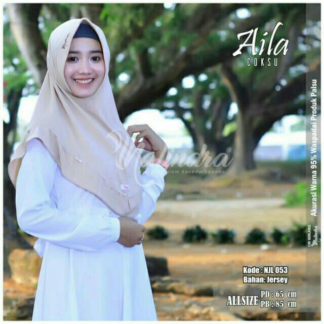 Kerudung instant / Bergo / jilbab instan AILA   ORi Nalindra Hijab