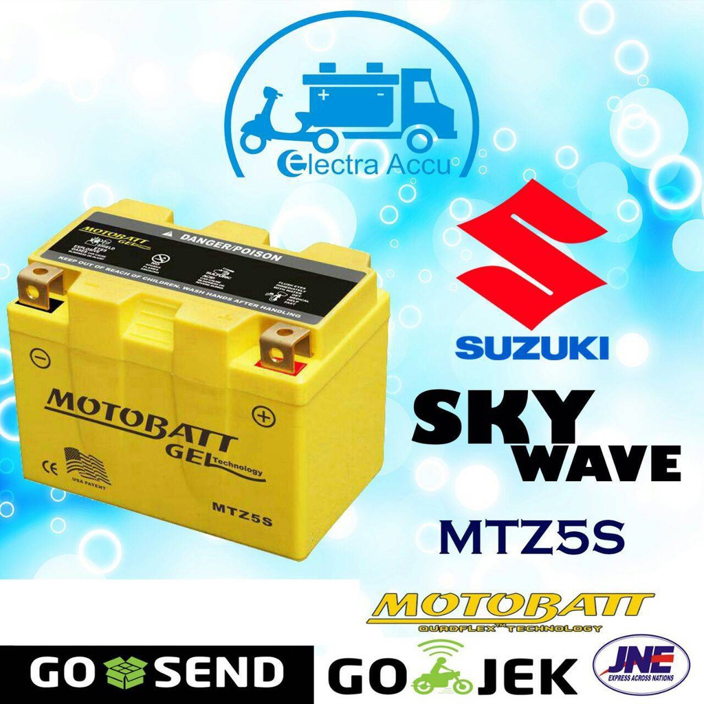 ACCU AKI MOTOR SUZUKI SKYWAVE MTZ5S MOTOBATT AKI KERING - AKI MOTOR - SPAREPART MOTOR