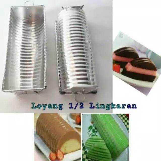 Cetakan kue puding bolu setengah lingkaran / cetakan kue semangka / cetakan kue sisir