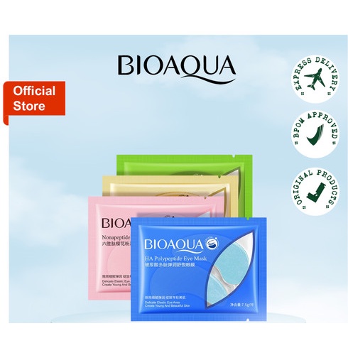 MASKER MATA BIOAQUA EYEMASK MOISTURIZING 7.5GR SEPASANG MASKER MATA BPOM MASKER BIBIR BIOAQUA