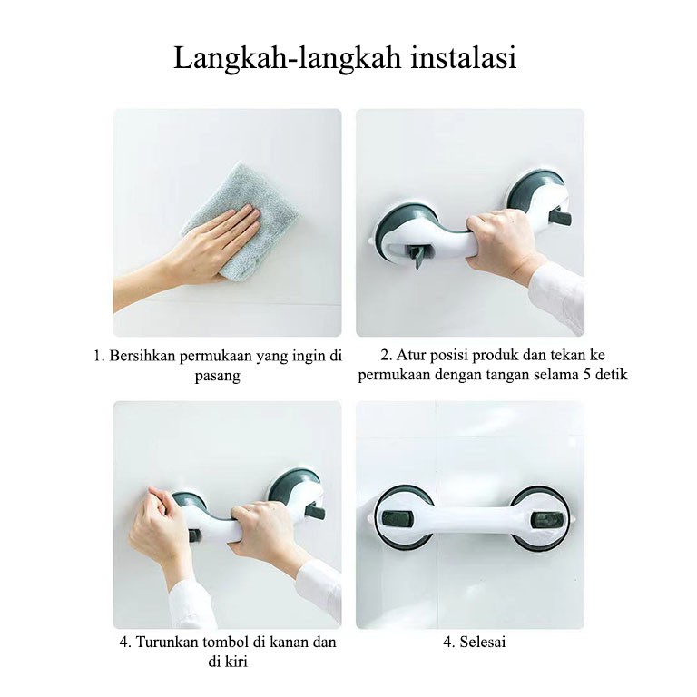 Suction Bathtub Portable Anti Licin Helping Handle Pegangan Tangan Kamar Mandi Handle Untuk Orang Tua Atau Disabilitas