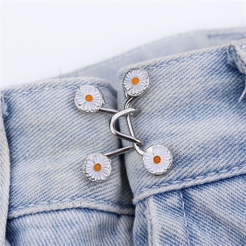 Bros Kancing Removable Adjustable Desain Daisy Untuk Celana Jeans