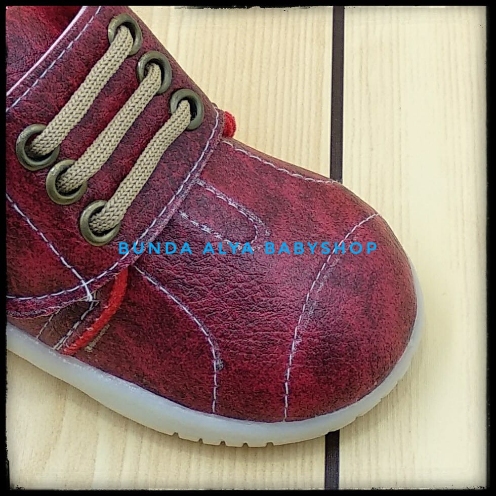 Sepatu Anak Laki Usia 1 2 3 4 Tahun Casual Size 22 - 30 MERAH - Sepatu Anak Cowok Tidak Licin SALE