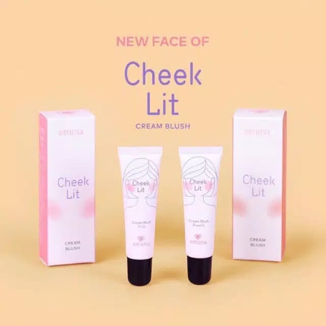 `ღ´ PHINKL `ღ´ ╰☆☆ 𝔢мιℕά ☆☆╮ Emina cheek lit blush on cream perona pipi alami cocok untuk remaja