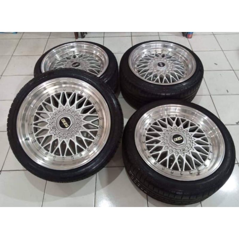 VELG MOBIL SEKEN BBS RING 18x8/9,5 PCD 5x112/120 + Ban 215 40/225 45 R18 Buat Camry Accord Civic Mercy BMW